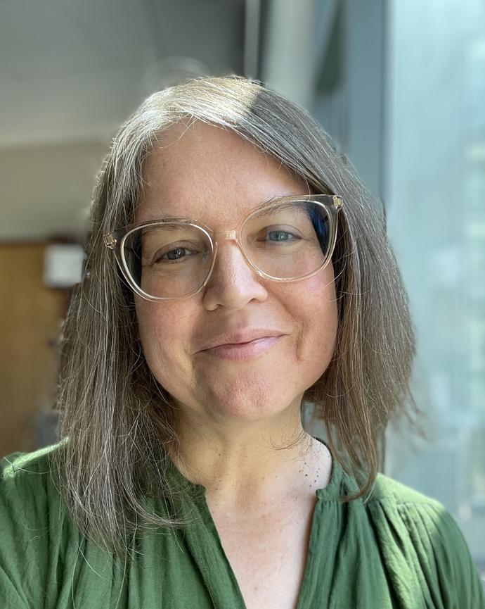 Stephanie Mohr in her office at Harvard Medical School